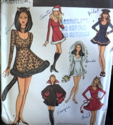 9313 5423  SIMPLICITY LEOPARD, SANTA,  PILOT,  BRIDE,  DEVIL PATTERN 6-12;  14-20 CHOICE